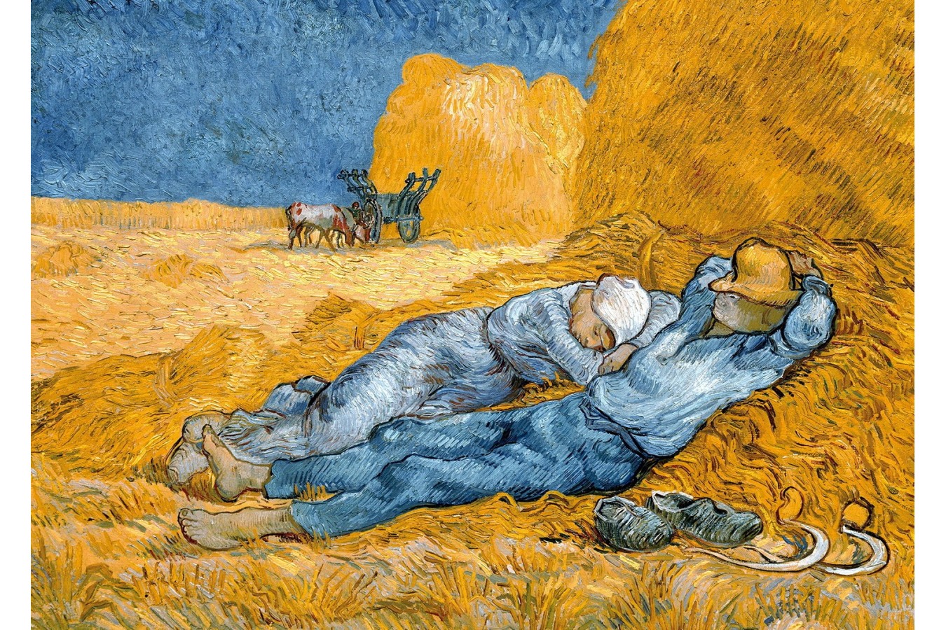 Puzzle TinyPuzzle - Vincent Van Gogh: Noon Rest from Work (Siesta), 99 piese (1017) imagine