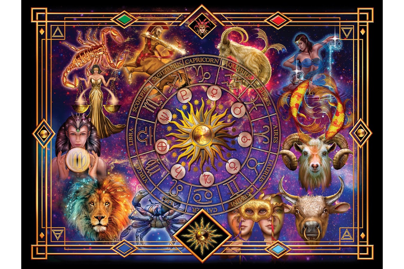 Puzzle SunsOut - Ciro Marchetti: The Zodiac, 500 piese (Sunsout-60965) imagine