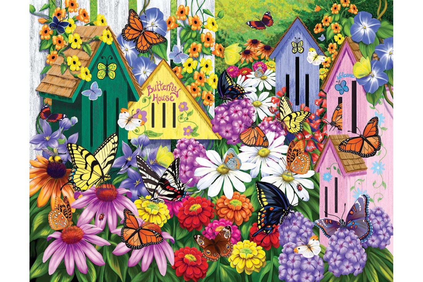 Puzzle SunsOut - Nancy Wernersbach: Butterfly Neighbors, 1.000 piese (Sunsout-63004)