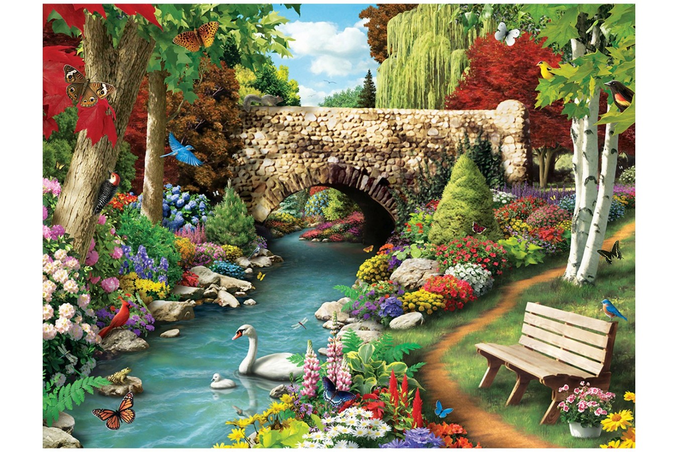 Puzzle Master Pieces - Willow Whispers, 300 piese XXL (Master-Pieces-31401)
