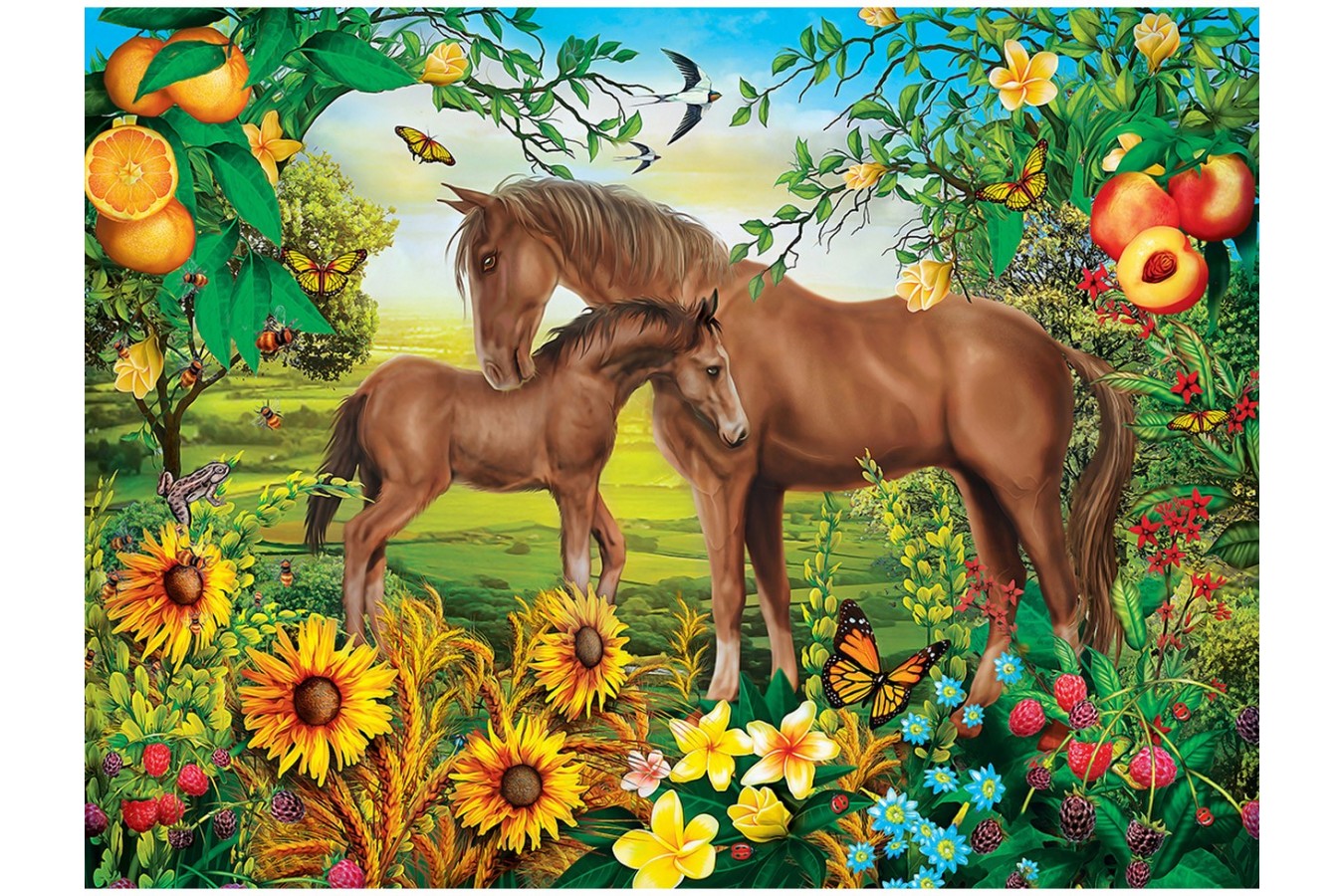 Puzzle Master Pieces - Neighs & Nuzzles, 300 piese XXL (Master-Pieces-31849)