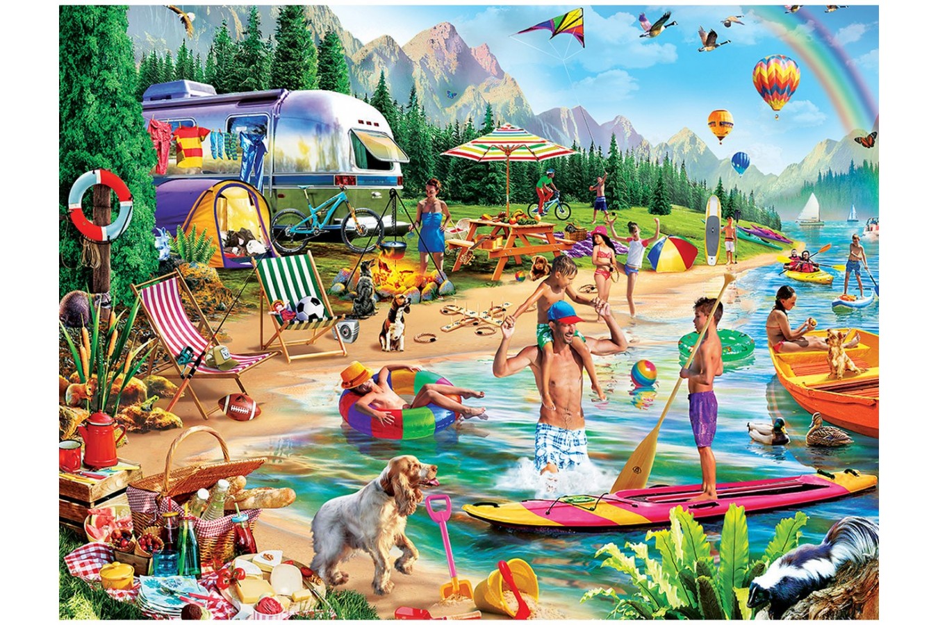 Puzzle Master Pieces - Day at the Lake, 300 piese XXL (Master-Pieces-31999)