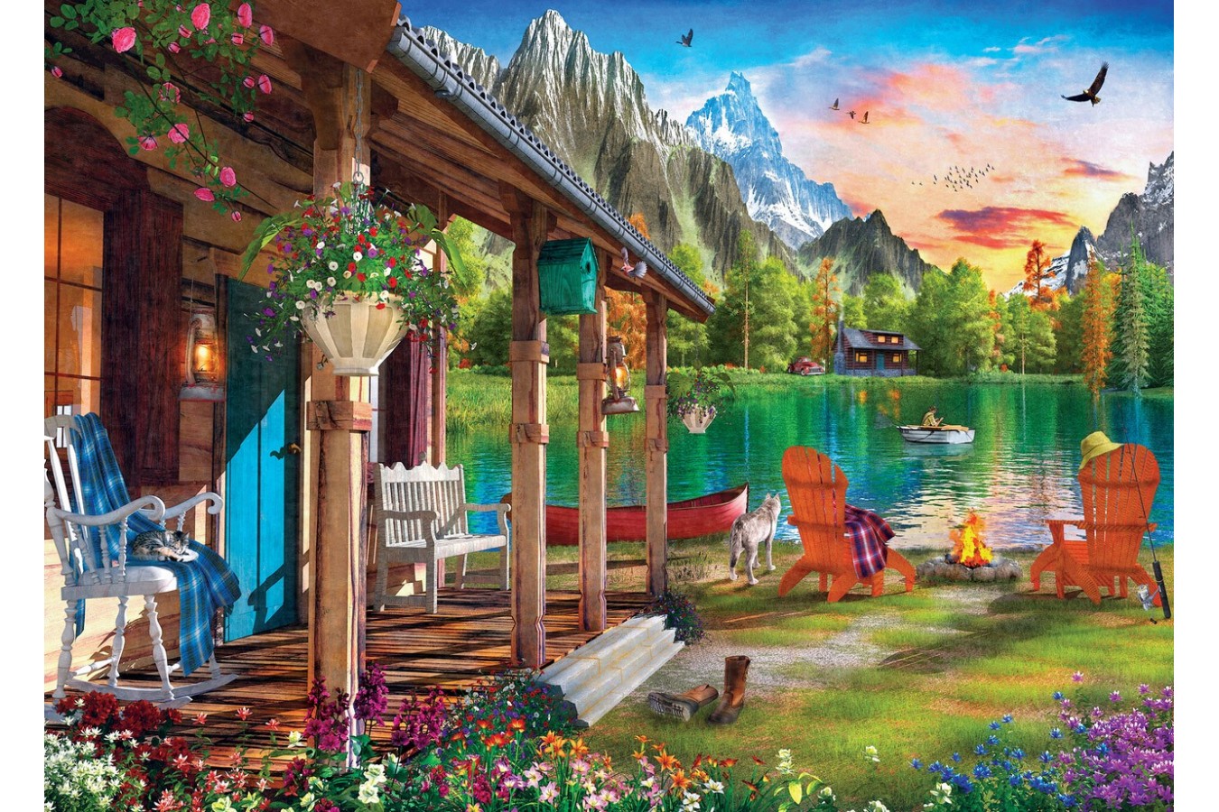 Puzzle Master Pieces - Evening on the Lake, 1.000 piese (Master-Pieces-71961)