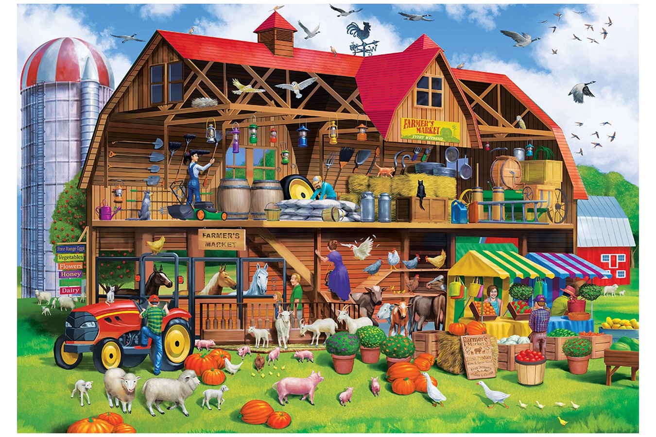 Puzzle Master Pieces - Family Barn, 1.000 piese (Master-Pieces-71966)