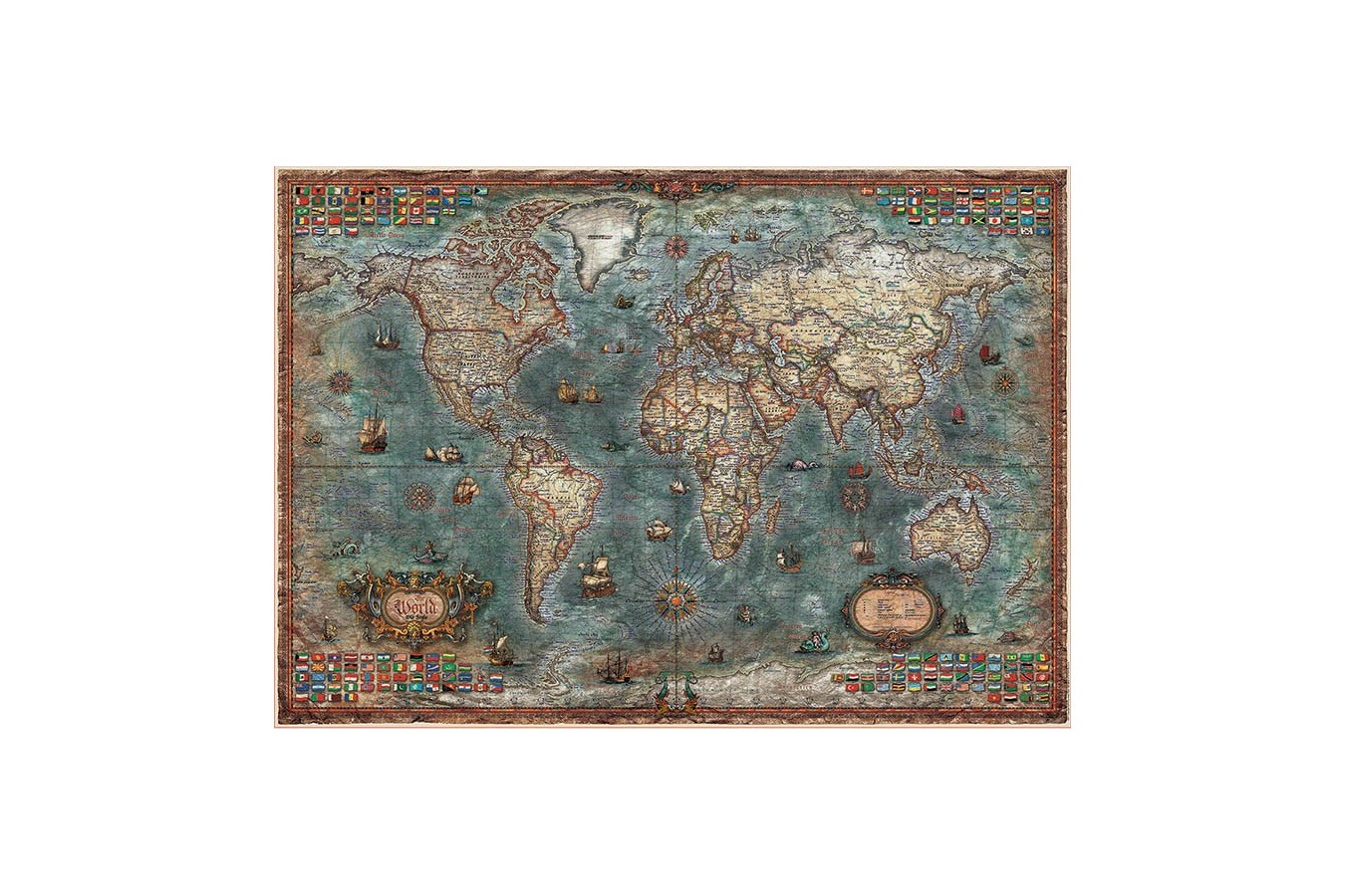 Puzzle Educa - Historical World Map, 8.000 piese (18017)