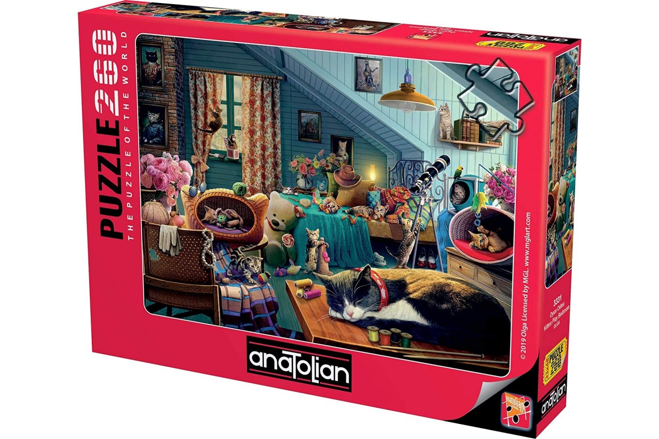 Puzzle Anatolian - Kitten Play Bedroom, 260 piese (3331) - 1