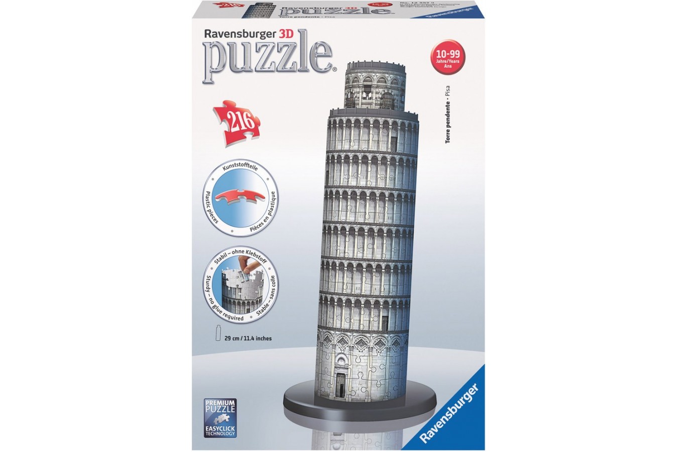 Puzzle 3D Ravensburger - Turnul Din Pisa, 216 piese (12557) - 1
