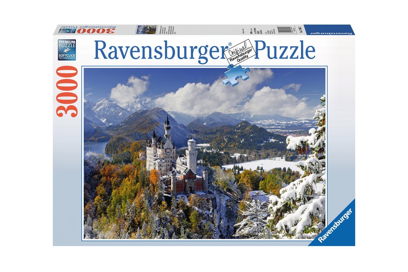 Puzzle Ravensburger - Castelul Neuschwanstein Iarna, 3.000 piese (17062) - 1