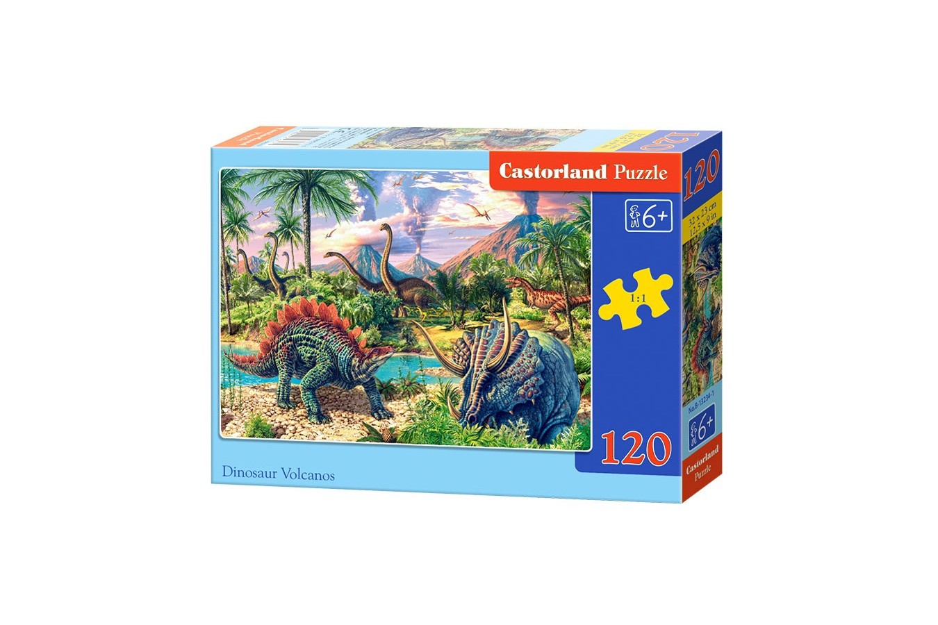 Puzzle Castorland - Dinosaur Volcanos, 120 piese - 1