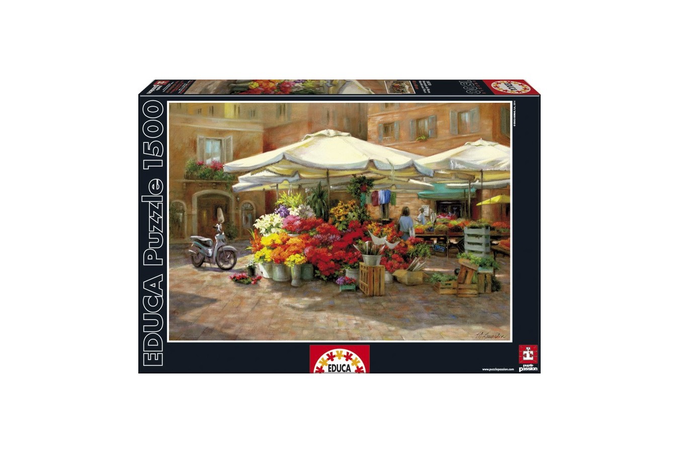 Puzzle Educa - Flower Market, 1500 piese (16010)