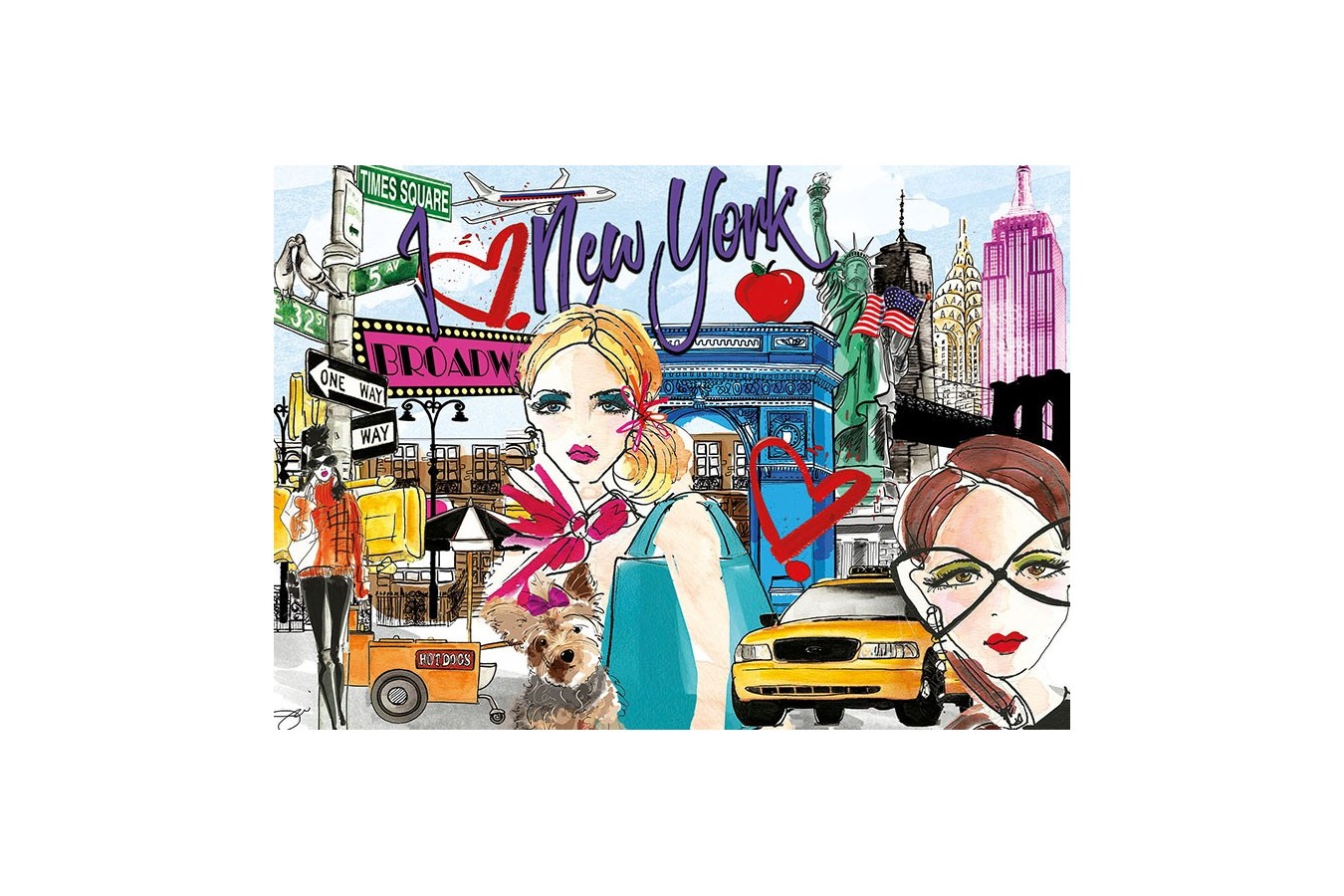 Puzzle Educa - Take me to New York, 500 piese, include lipici puzzle (17649) imagine