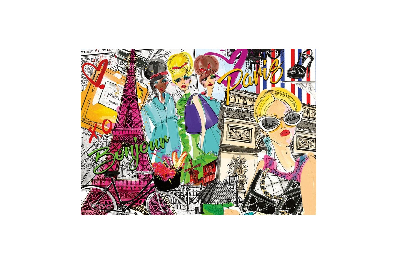 Puzzle Educa - Take me to Paris, 500 piese, include lipici puzzle (17650)
