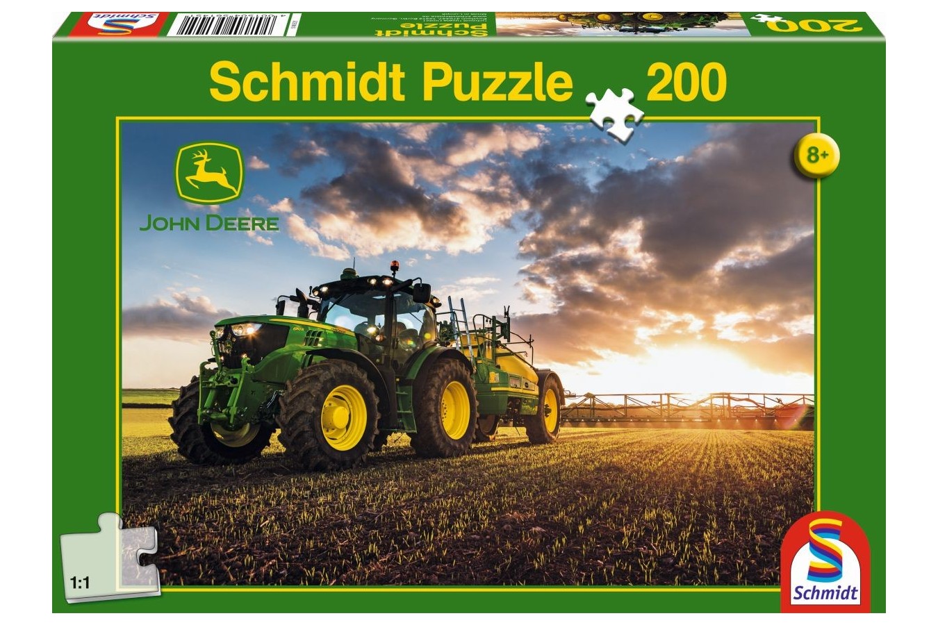 Puzzle Schmidt - Tractor 6150R cu udator, 200 piese (56145) imagine