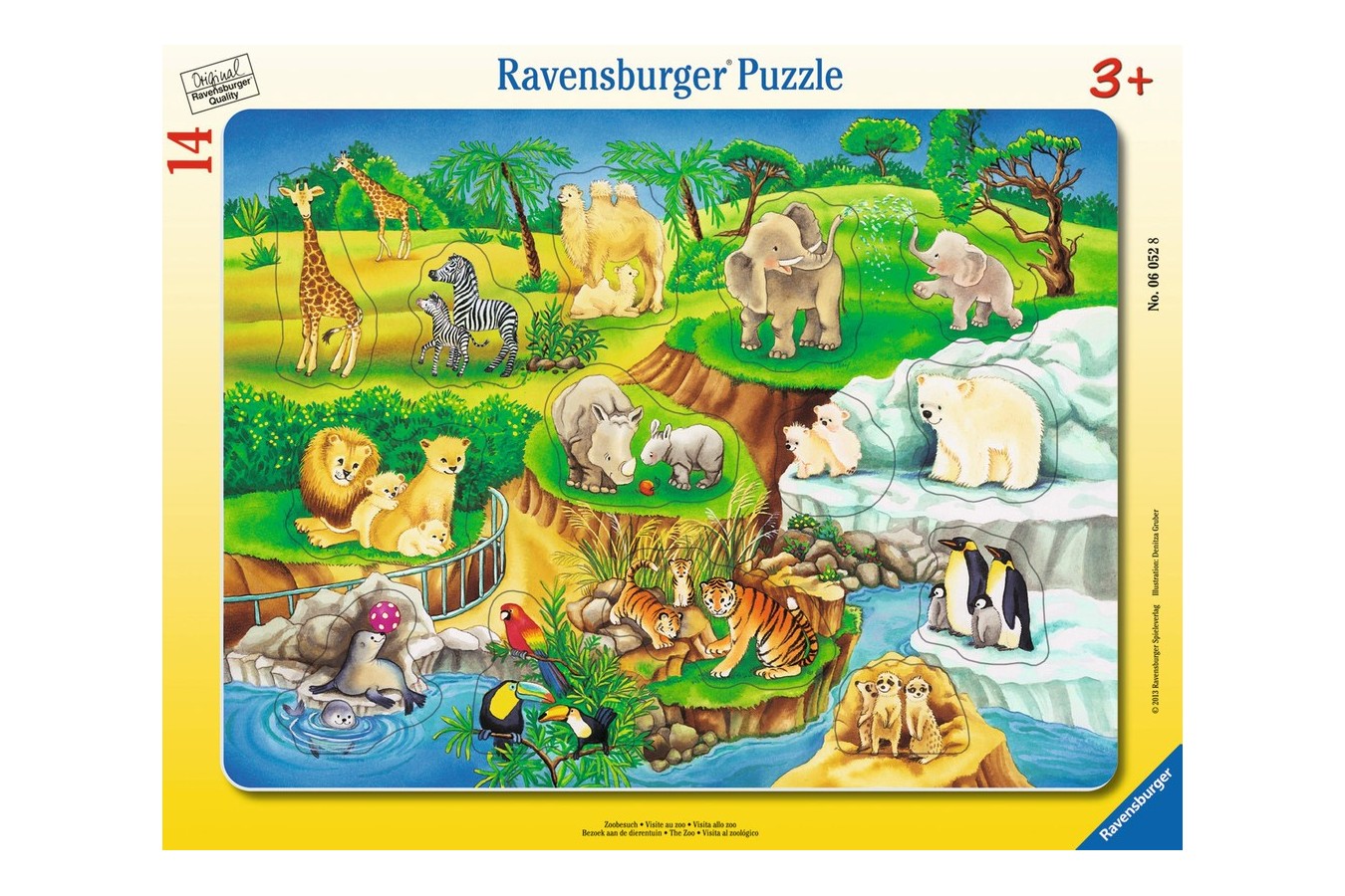 Puzzle Ravensburger - La Zoo, 14 piese (06052) imagine