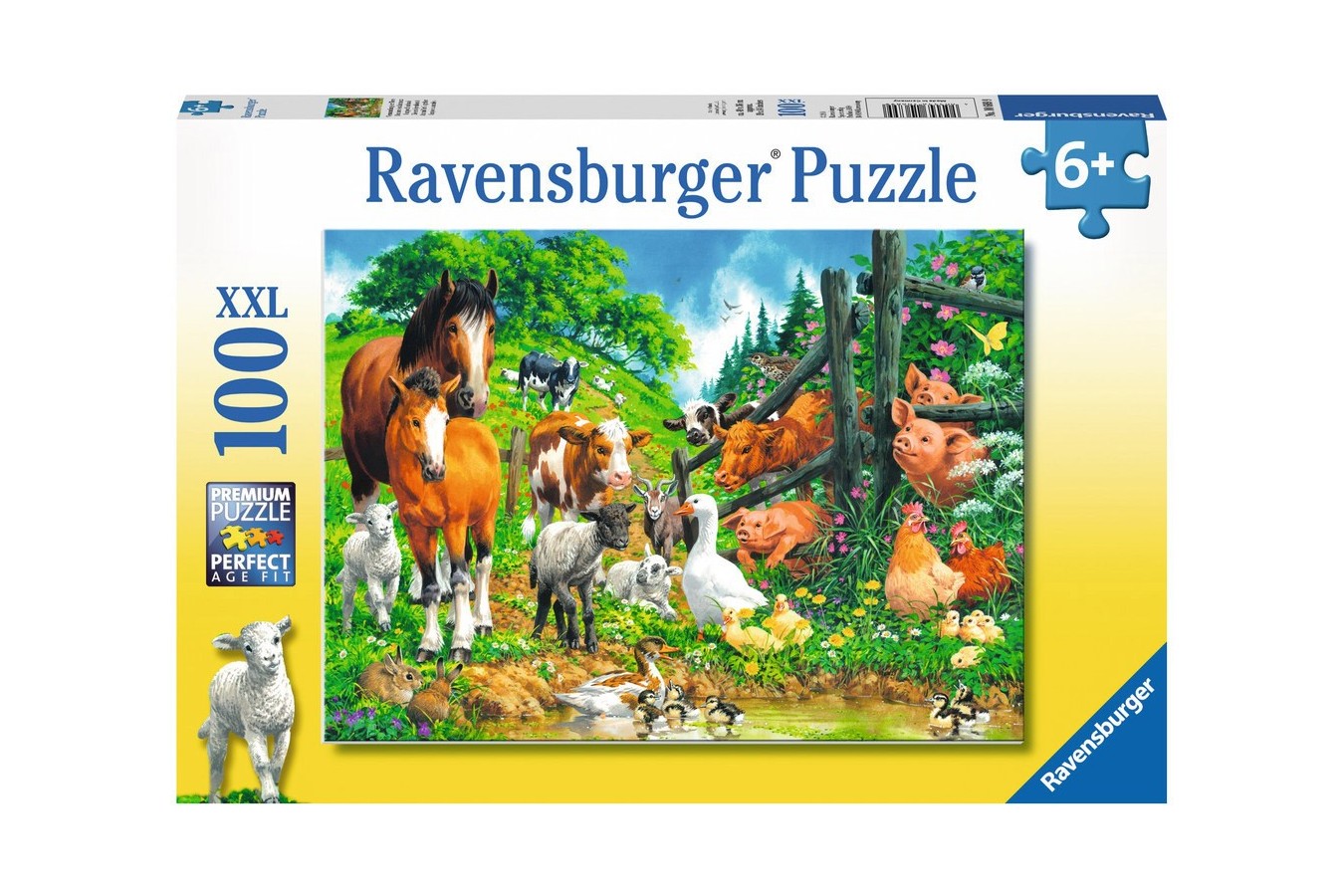 Puzzle Ravensburger - Animale, 100 piese (10689) - 1