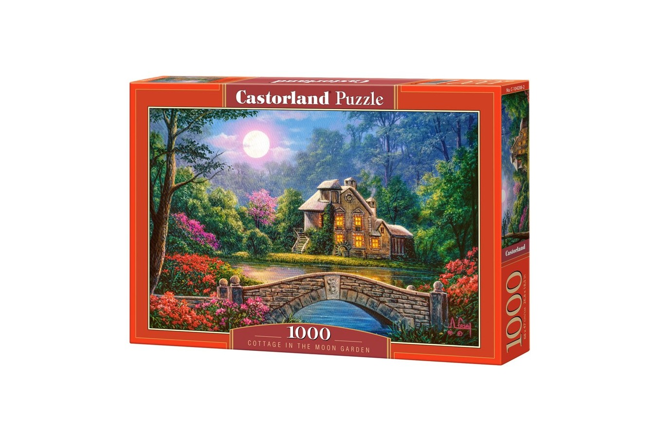 Puzzle Castorland - Cottage in the Moon Garden, 1.000 piese (104208) - 1