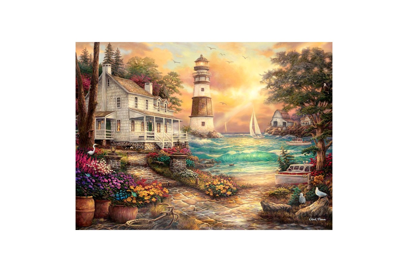 Puzzle Anatolian - Chuck Pinson: Cottage By The Sea, 1.000 piese (ANA.1075)