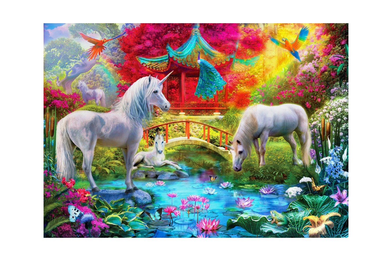 Puzzle Bluebird - Oriental Unicorns, 1.000 piese (70148)