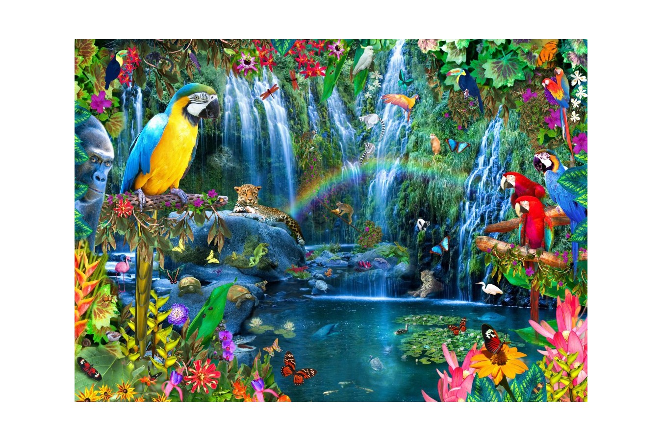 Puzzle Bluebird - Parrot Tropics, 3.000 piese (70030)