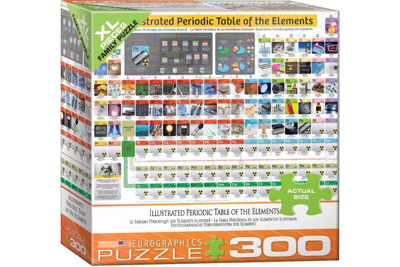 Puzzle Eurographics - Illustrated Periodic Table of The Elements, 300 piese XXL (8300-5370)