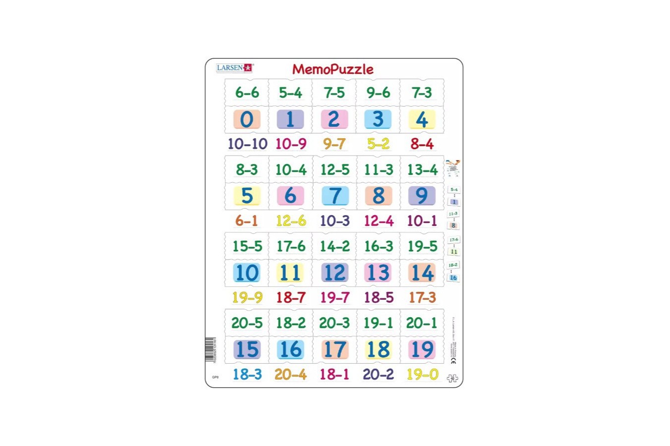 Puzzle Larsen - MemoPuzzle, 40 piese (GP8)