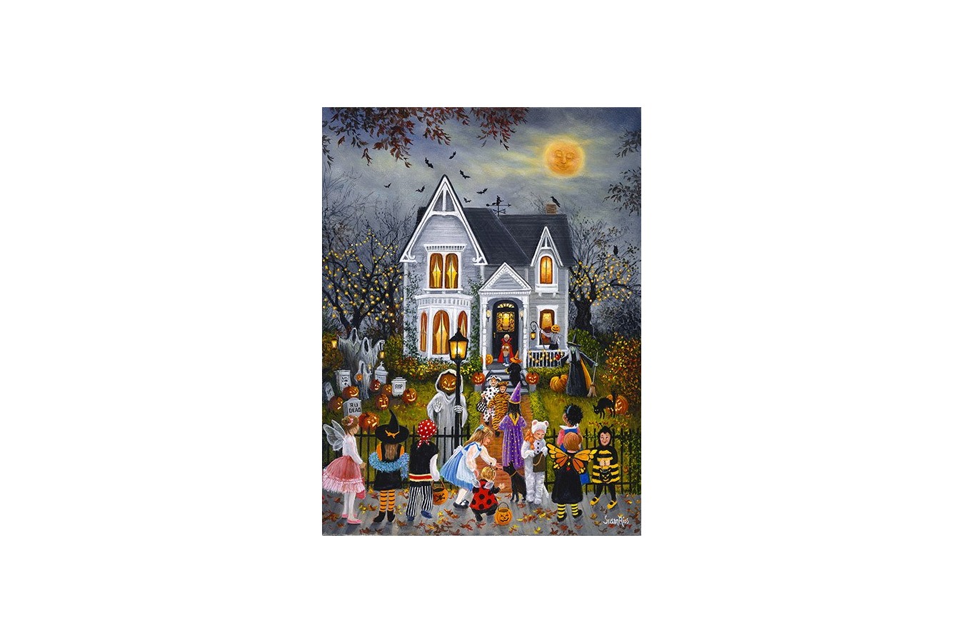 Puzzle Sunsout - Susan Rios: Scary Night, 1.000 piese (45430)