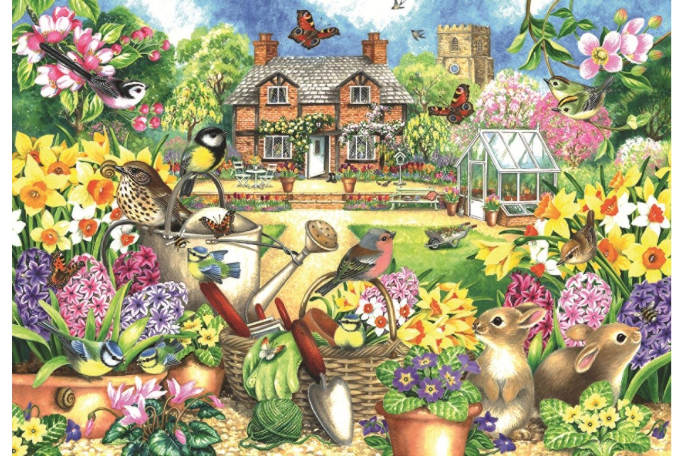 Puzzle Jumbo - Claire Comerford: Spring Garden, 1.000 piese (11106)