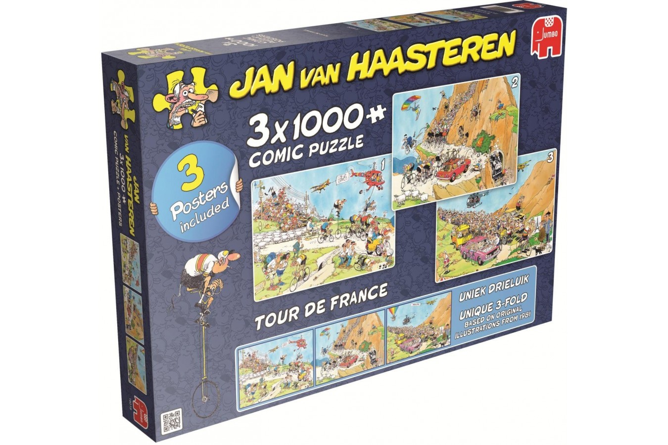 Puzzle Jumbo - Jan Van Haasteren: Tour de France, 3x1.000 piese (19019)