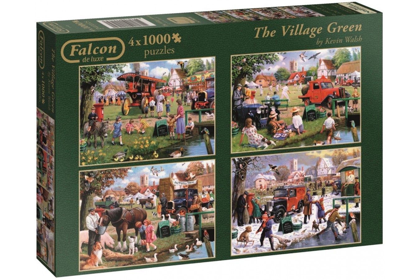 Puzzle Jumbo - Kevin Walsh: The Village Green, 4x1.000 piese (11145)