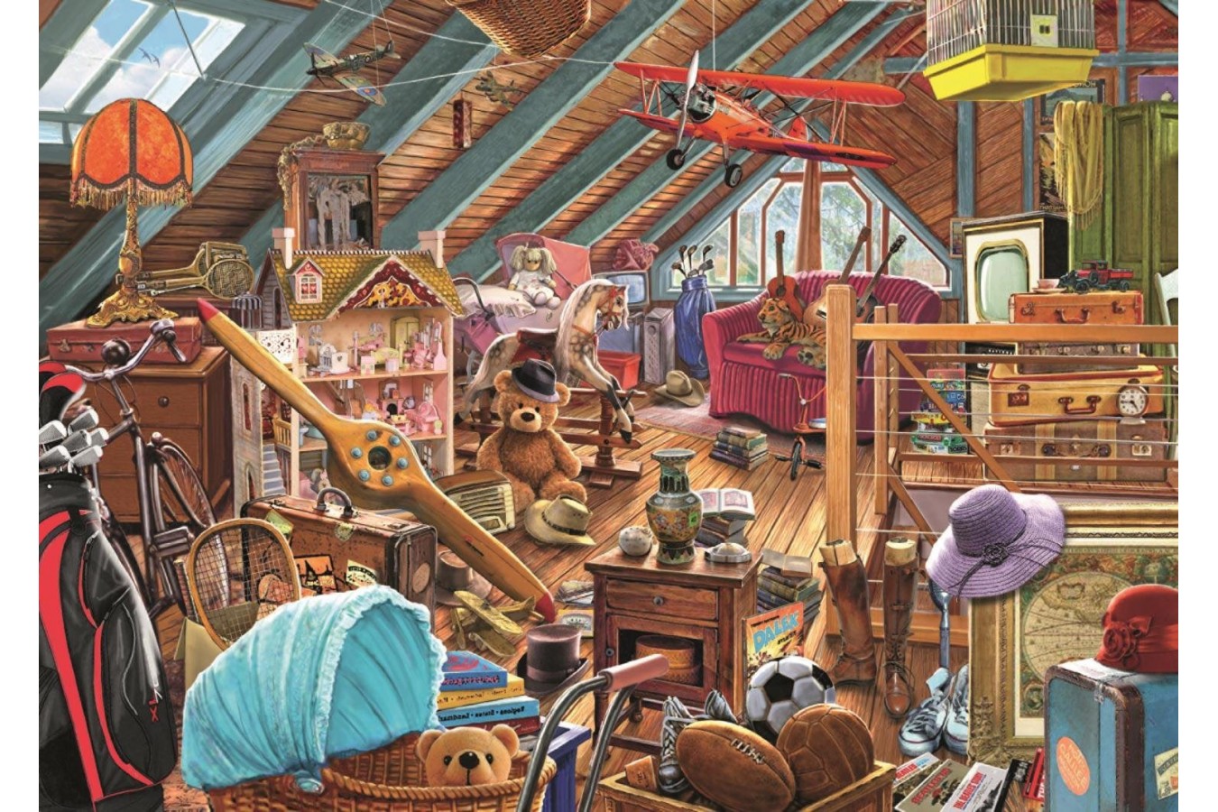 Puzzle Jumbo - Steve Crisp: Toys in the Attic, 1.000 piese (11128)