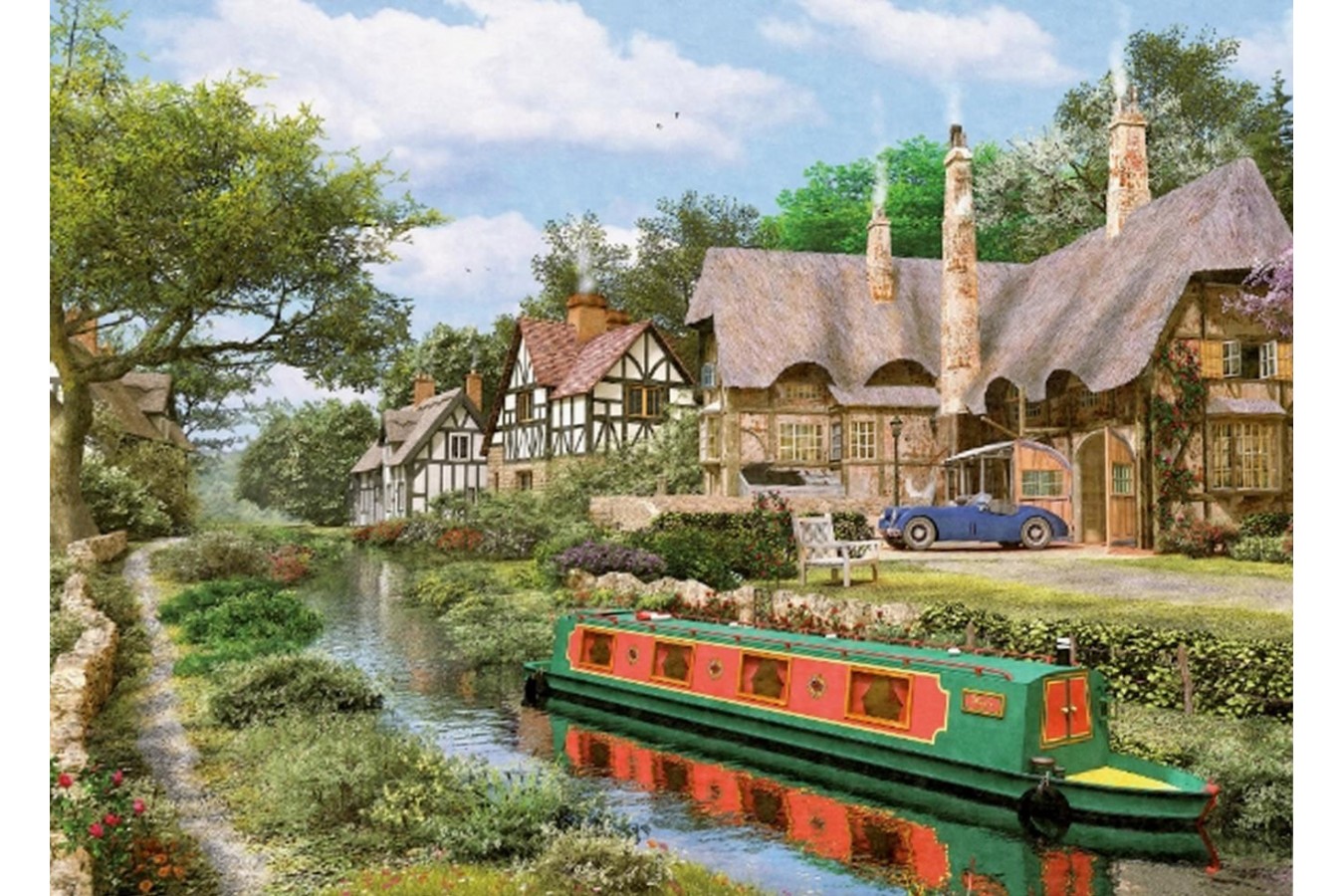 Puzzle King - Dominic Davison: Cottage On Canal, 1.000 piese (05364)