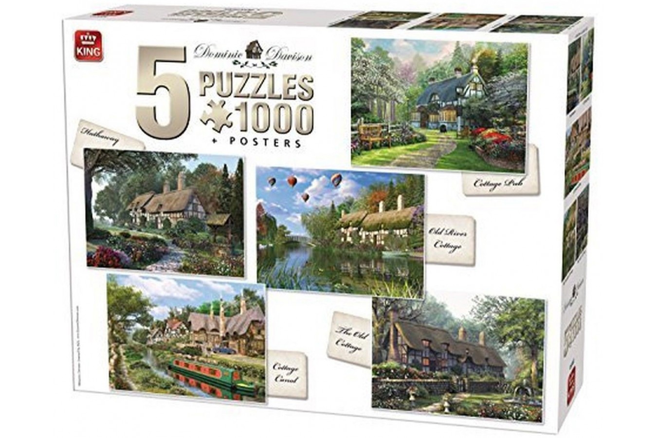 Puzzle King - Dominic Davison: Cottage, 3x1.000 piese (85532)