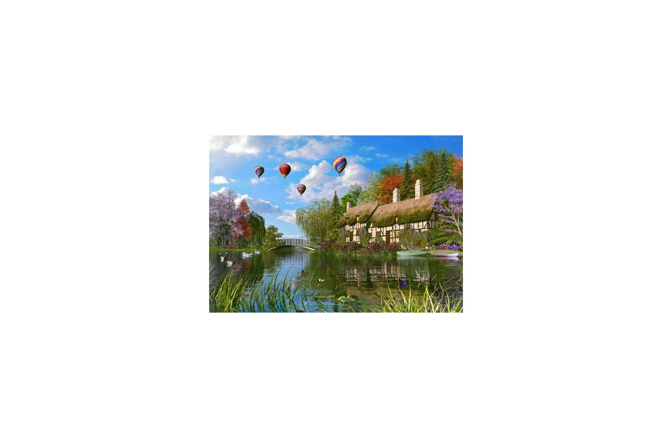Puzzle King - Dominic Davison: Old River Cottage, 1.000 piese (05373)