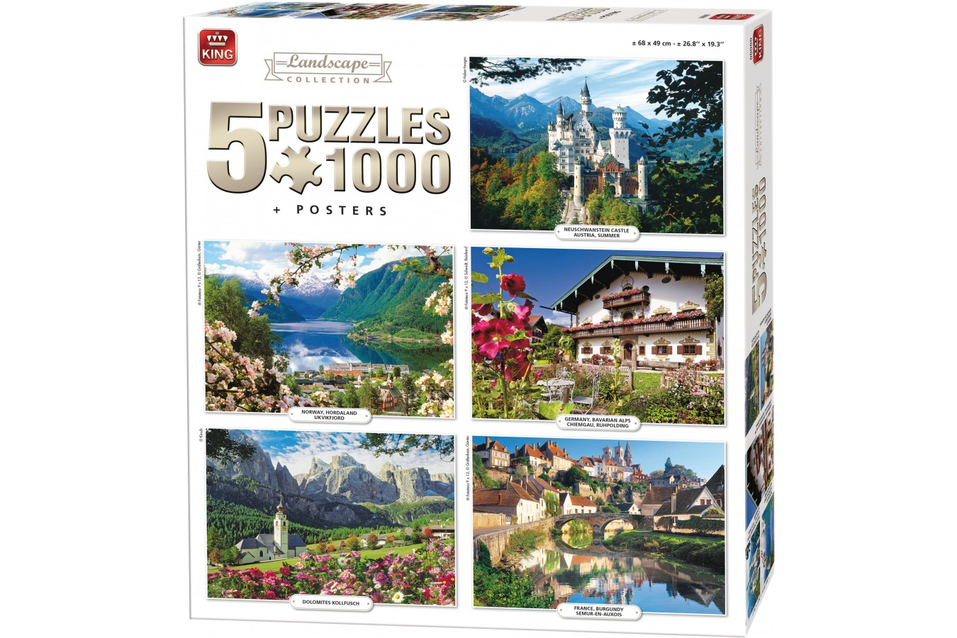 Puzzle King - Landscape Collection, 5x1.000 piese (05209)