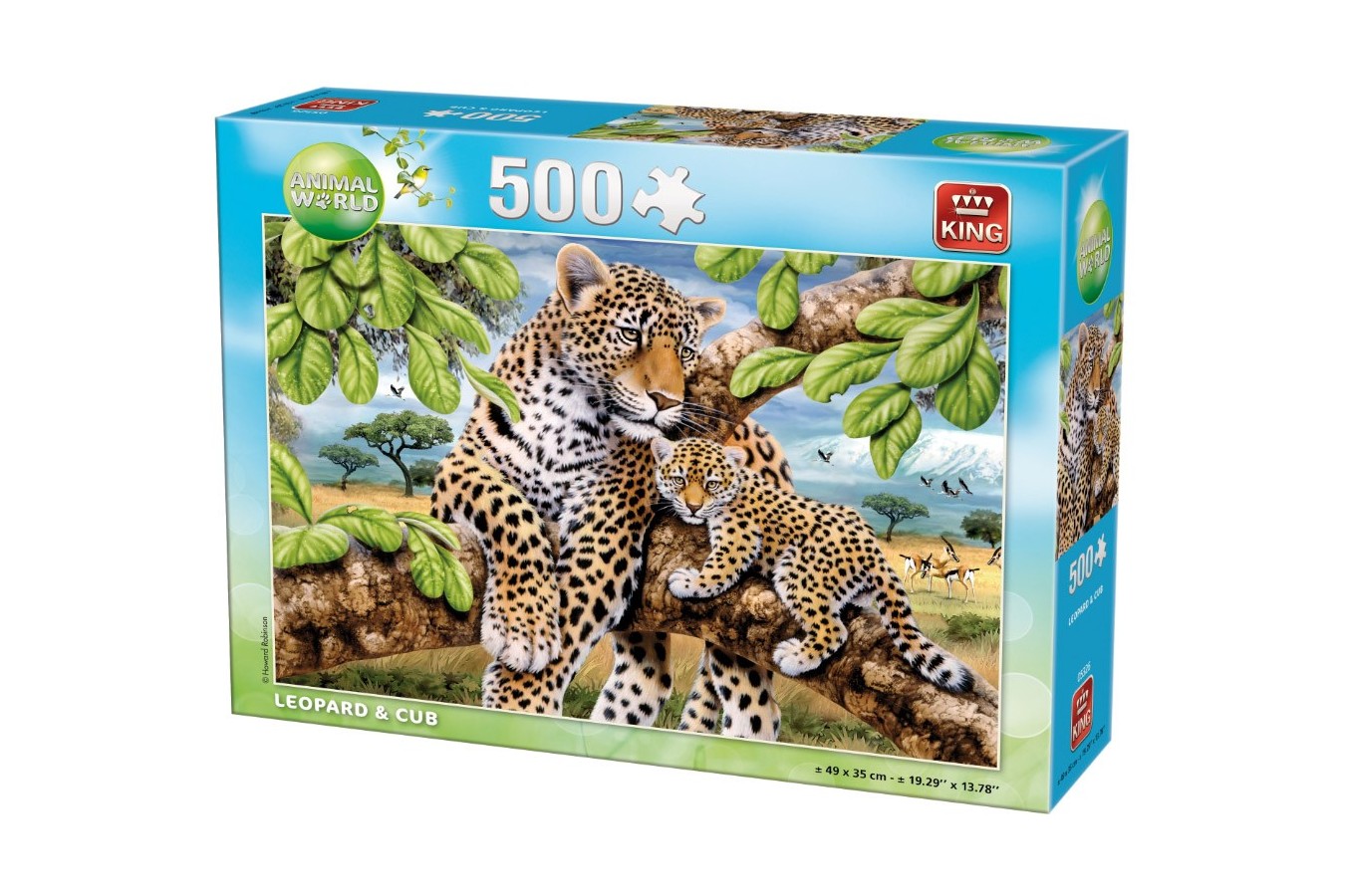 Puzzle King - Leopard And Cub, 500 piese (05326)