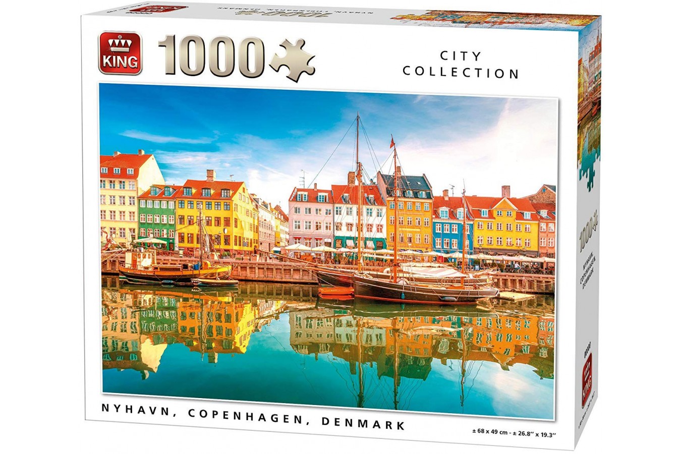 Puzzle King - Nyhavn, Copenhaguen, Denmark, 1.000 piese (05704)