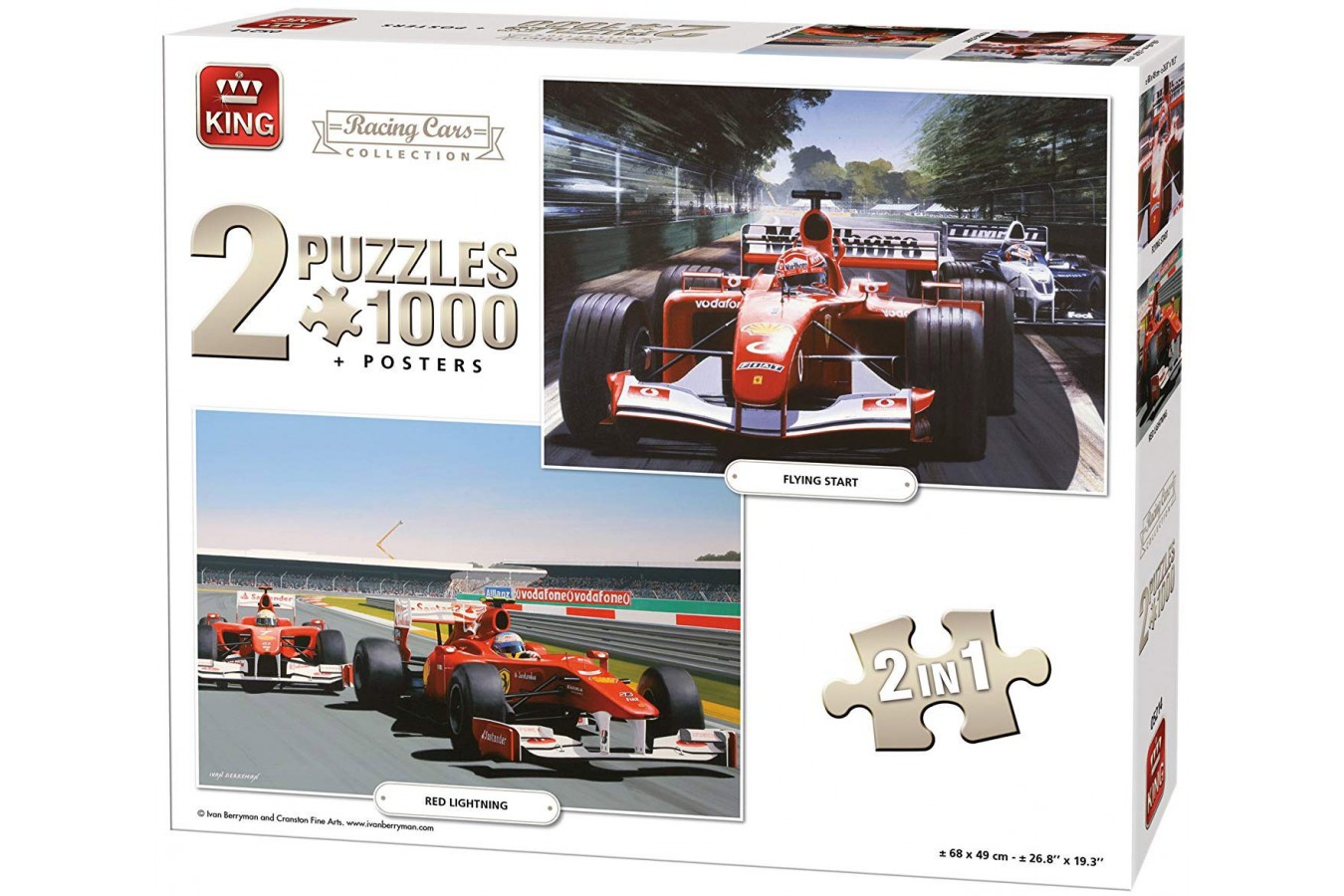 Puzzle King - Racing Cars Collection, 2x1.000 piese (05214)