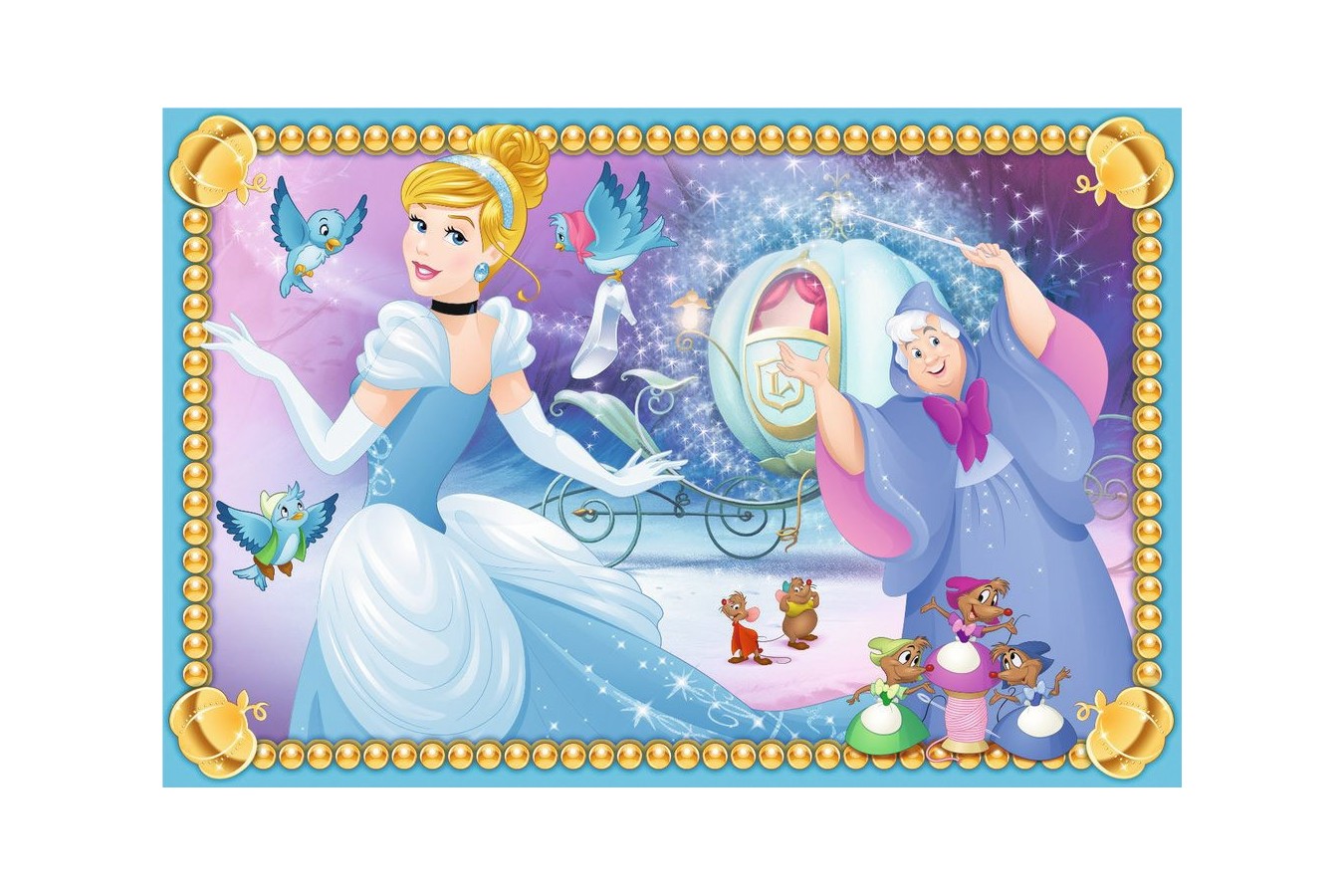 Puzzle cuburi Ravensburger - Puzzle Cubes - Disney Princess, 6 piese (07428)