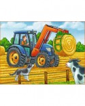 Puzzle cuburi Ravensburger - Vehicles On Farm, 12 piese (07432)