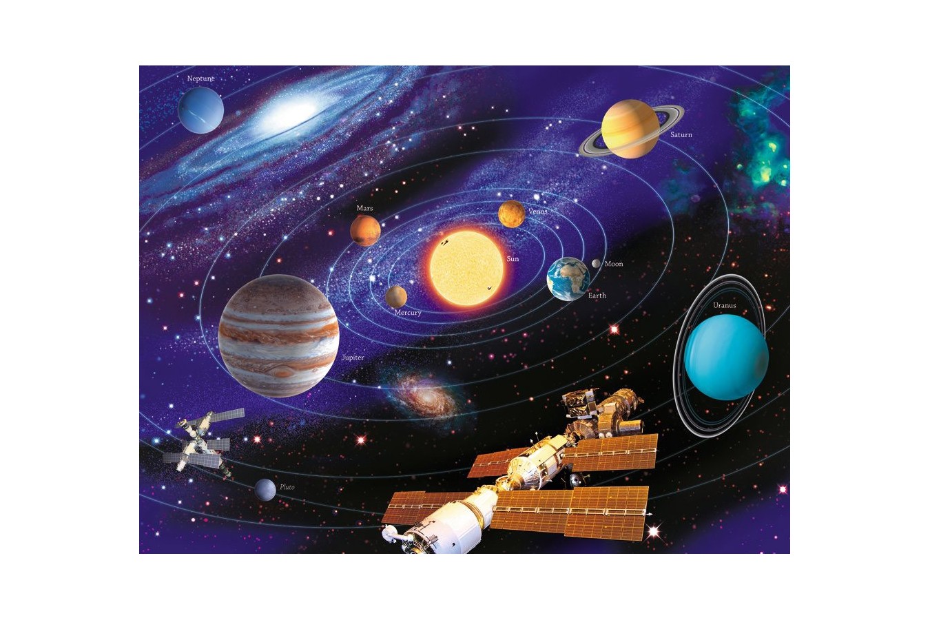 Puzzle fosforescent Ravensburger - Solar System, 500 piese (14926)