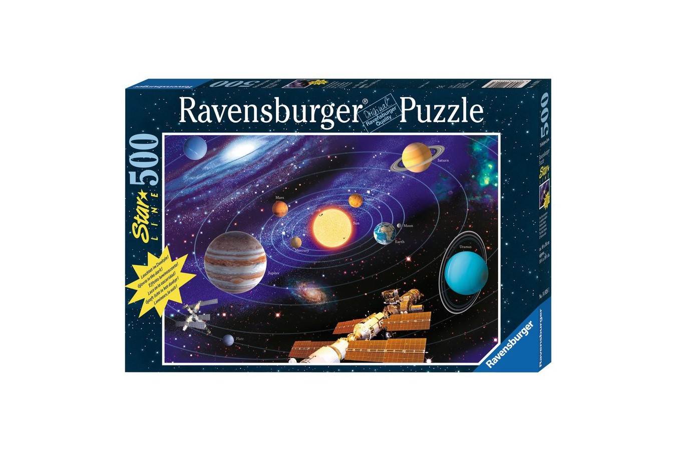 Puzzle fosforescent Ravensburger - Solar System, 500 piese (14926)