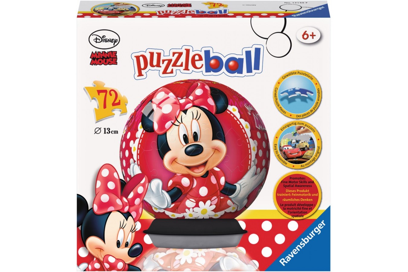 Puzzle glob Ravensburger - Minnie Mouse, 72 piese (12139)