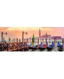Puzzle panoramic Ravensburger - Gondolas in Venice, 1000 piese (15082)