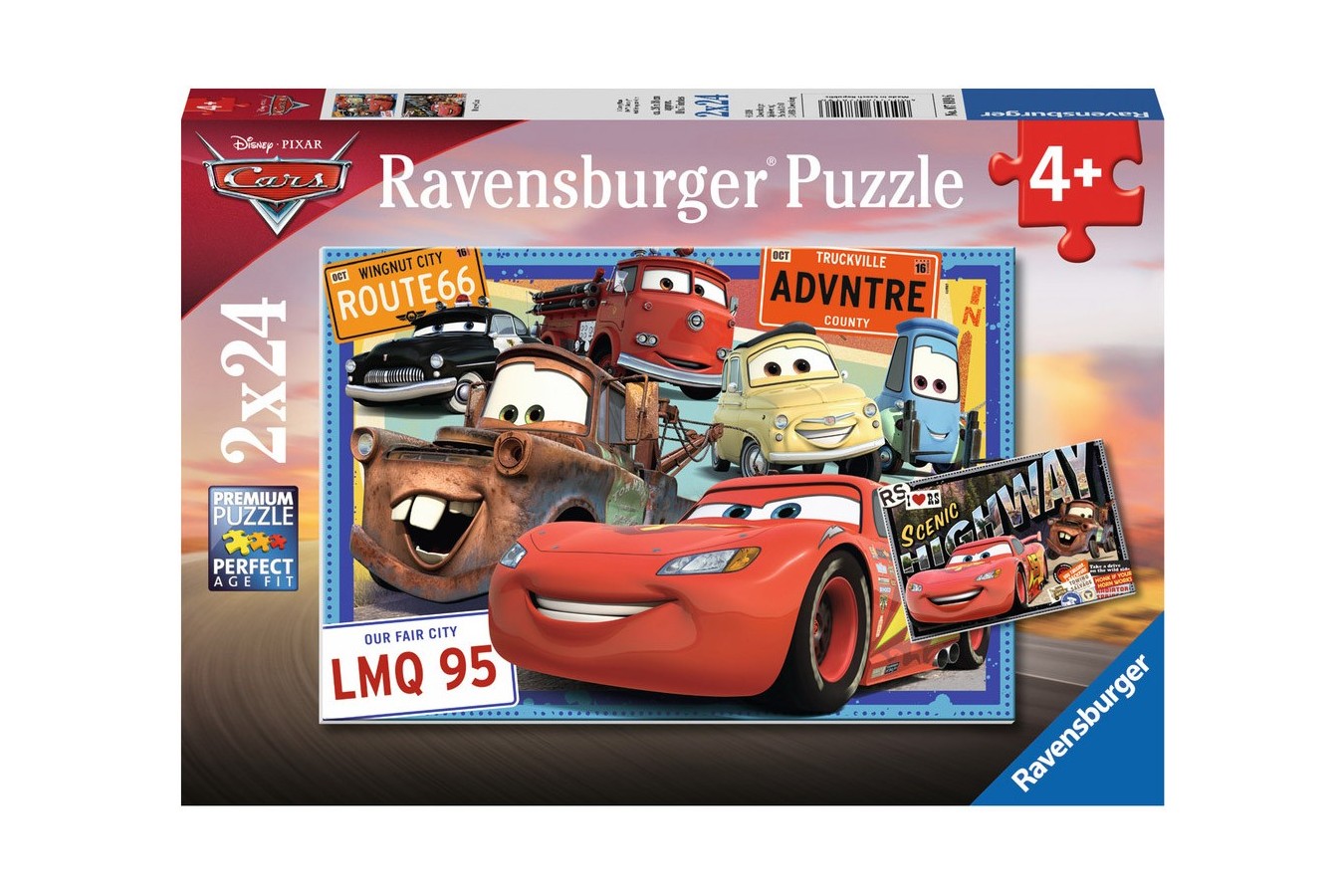 Puzzle Ravensburger - Cars, 2x24 piese (07819)