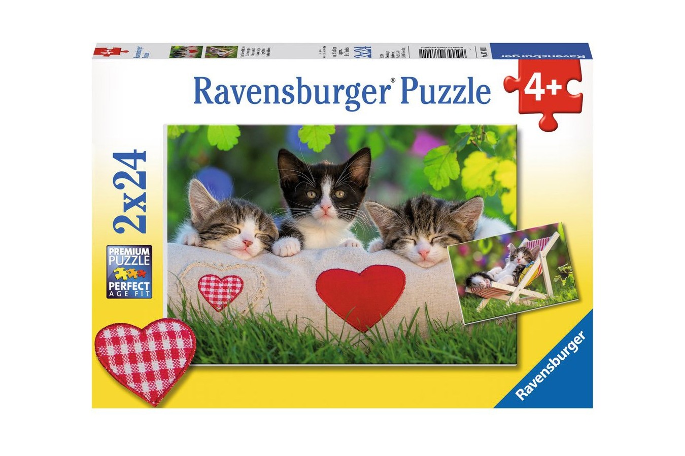 Puzzle Ravensburger - Cats, 2x24 piese (07801)