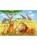 Puzzle Ravensburger - Elefant, Lion & Co., 2x12 piese (07606)