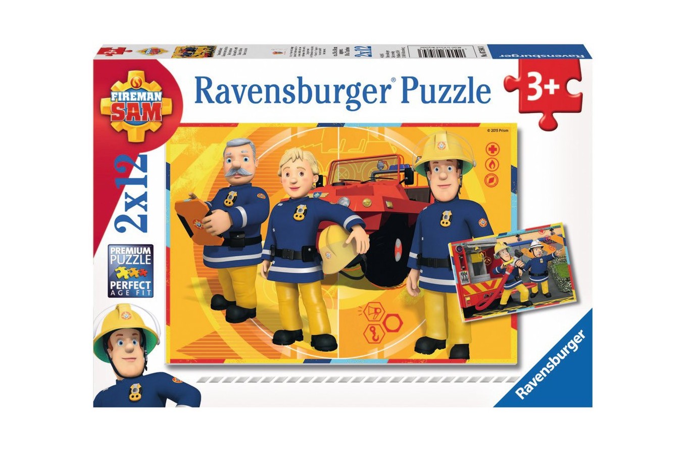 Puzzle Ravensburger - Fireman Sam, 2x12 piese (07584)