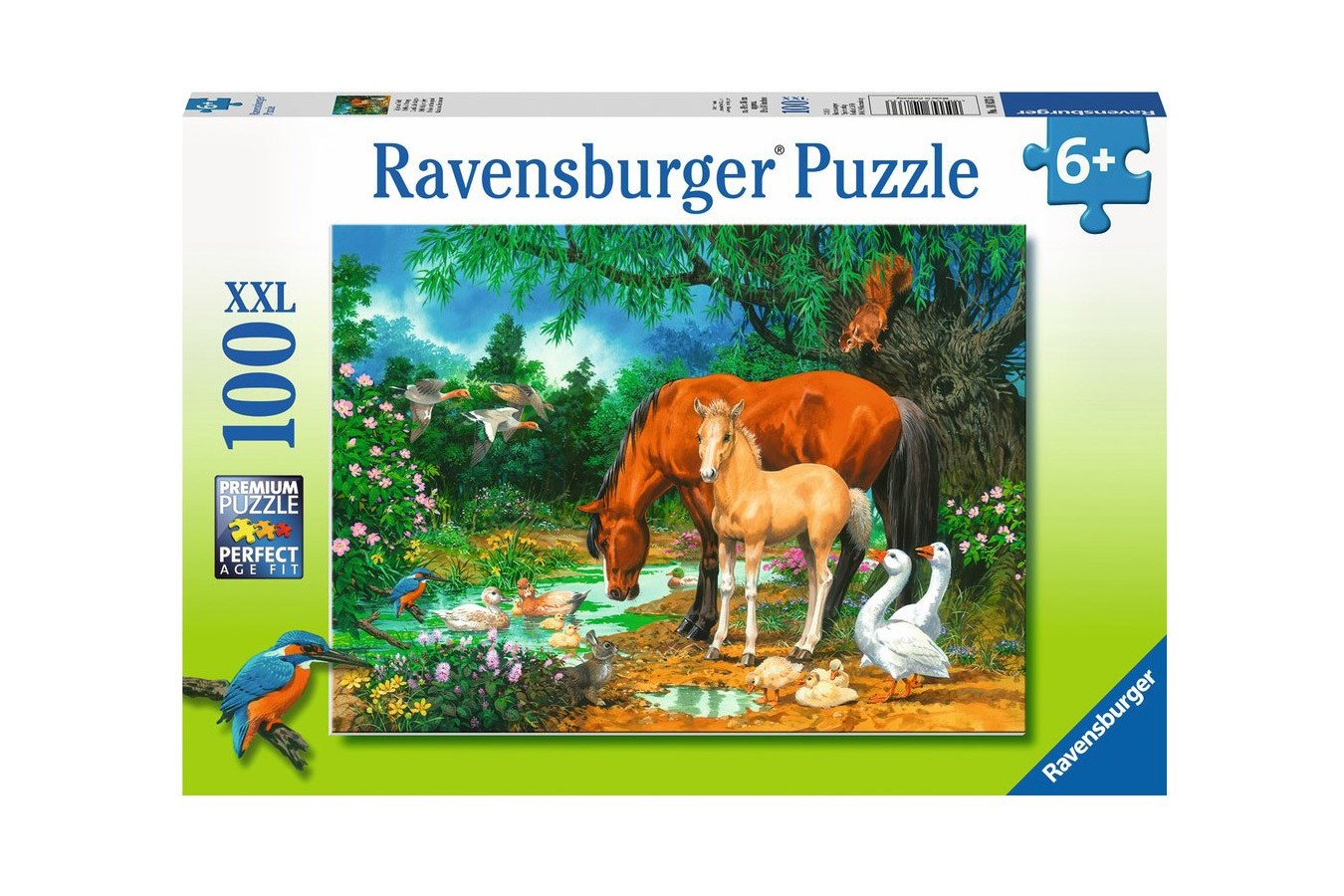 Puzzle Ravensburger - Idyll at the Pond, 100 piese (10833)