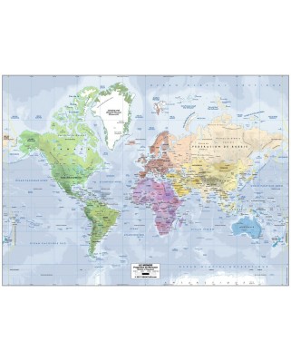 Puzzle Ravensburger - Map of the World (in French), 500 piese (14760)
