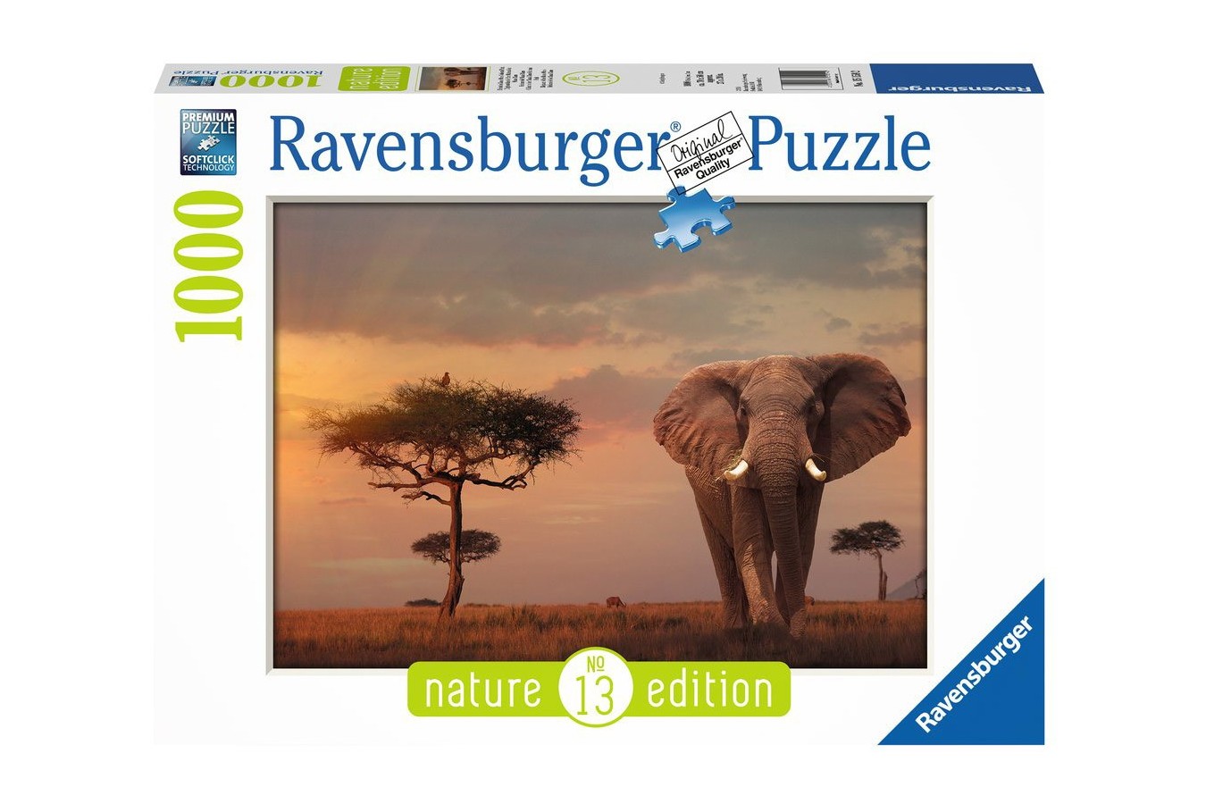 Puzzle Ravensburger - Nature Edition No 13 - Elefant in Masai Mara Nationalpark, 1000 piese (15159)